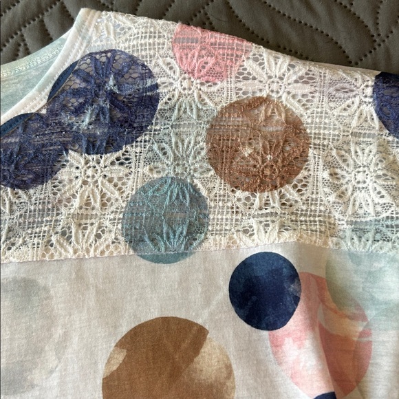 Milano Women's Short Sleeve Tee - Pink,Blue and White - Picture 3 of 9